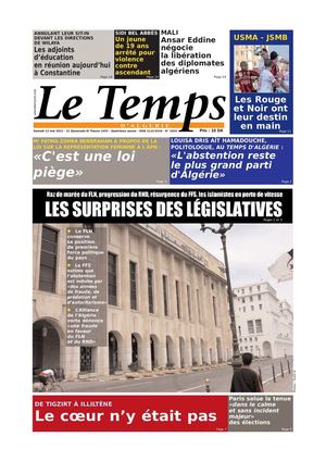 Le Temps d'Algérie Edition du Samedi 12 Mai 2012