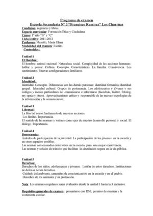 Programas de Exámenes