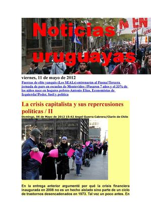 Noticias Uruguayas sábado 12 de mayo 2012