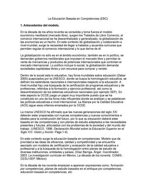 Educación Basada en Competencias