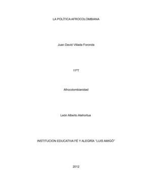 LA POLITICA AFROCOLOMBIANA