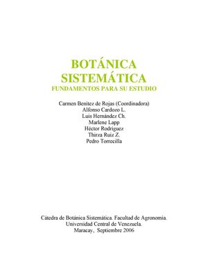 Guía de Botánica Sistemática