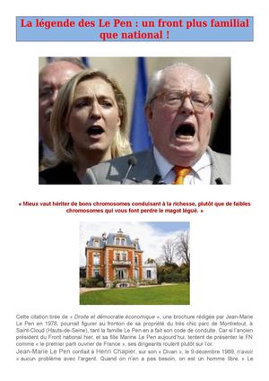 La légende des Le Pen : un front plus familial que national !