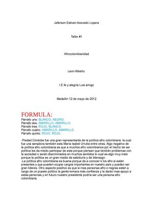 Fucion sombreros"Politica Afro Colombiana"