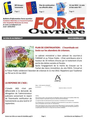 Les Echos de nos hôpitaux n°7