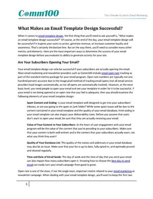 What Makes an Email Template Design 