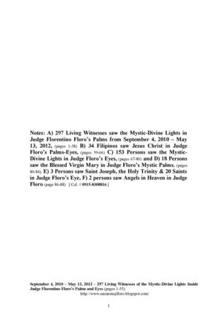 Judge Florentino Floro, Black Nazarene, Virgin Mary, May 13, 2012