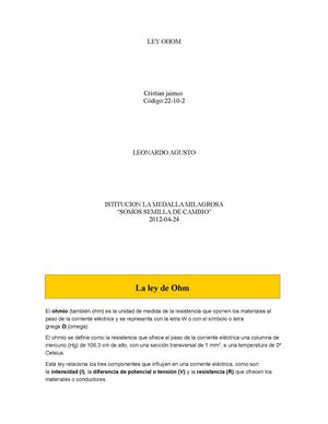 ley de ohm