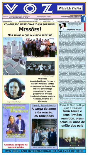 VOZ WESLEYANA OUTUBRO E NOVEMBRO DE 2001