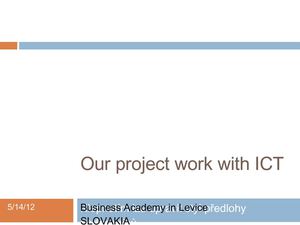eTwinning work with ICT