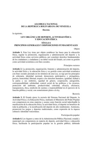 Ley del Deporte