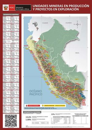 Mapa de Unidades Mineras en Producción y Proyectos en Exploración 2012