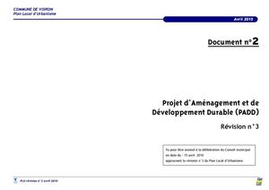 Le plan d'aménagement et de développement durable (PADD)