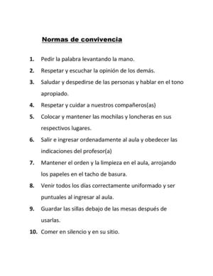 Normas de convivencia