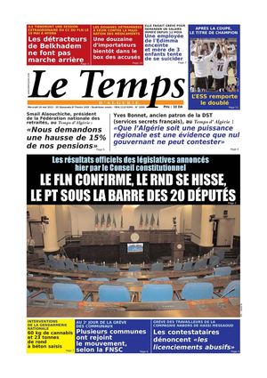 Le Temps d'Algérie Edition du Mercredi 16 Mai 2012