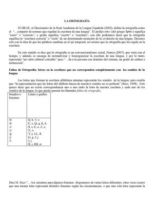 La ortografía