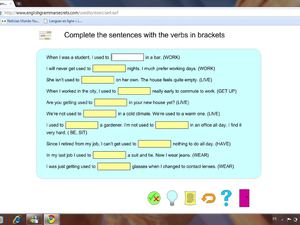 Used to mixed sentences