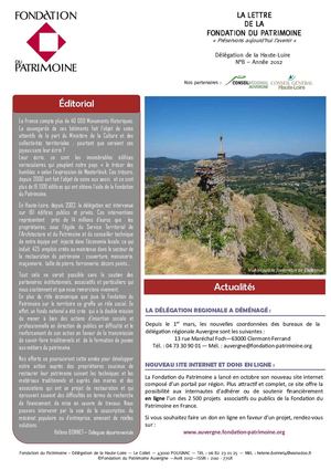 Lettre HAUTE LOIRE n°8 2012