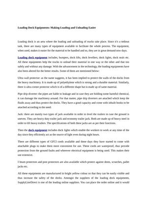 loading dock equipment