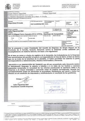 Denuncia presentada en Inspección Coruña (1)
