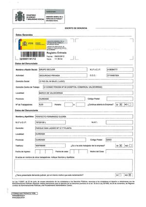 Denuncia presentada en Inspección Orense (1)