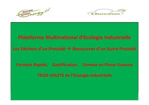 ATELIER 10 - BIOMASS SYNGAS ENERGY - presentation finale