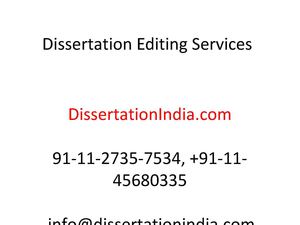 Dissertation Editing Services