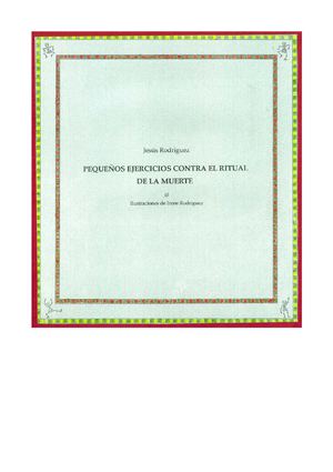 Pequeños ejercicios contra el ritual de la muerte