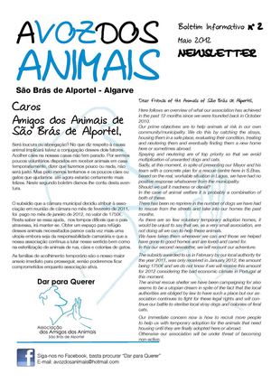 Newsletter A Voz dos Animais 2