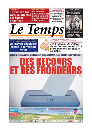 Le Temps d'Algérie Edition du Jeudi 17 Mai 2012