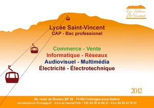 La brochure de l'ensemble scolaire Saint Vincent (2012)