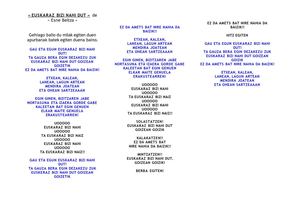 EUSKERAZ BIZI NAHI DUT (Esne beltza)