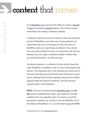 Setting up Wordpress Multisite