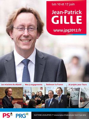 candidature Jean Patrick Gille legislatives 1ere circonscription Indre et Loire