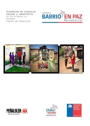 Díptico presentación Proyecto Prevención de la violencia vecinal y comunitaria.