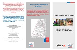 Tríptico Componente de Mediación 