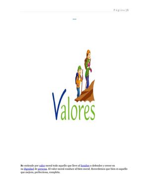 CLASES DE VALORES MORALES