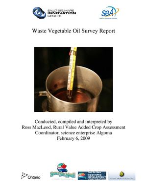 Waste Vegetable Oil Survey Report for Biodiesel Production in Canada
