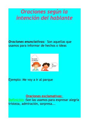 Clases de oraciones de Judit