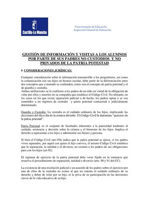 PROTOCOLO DE PADRES SEPARADOS