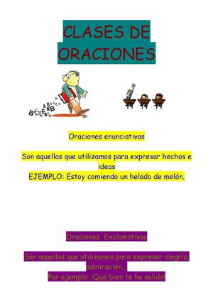 Clases de oraciones