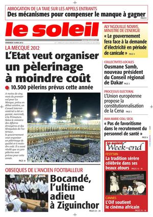 Edition du 18 mai 2012