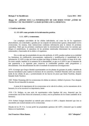 Bloque III - Genética