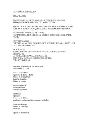 METODOS DE SEPARACION