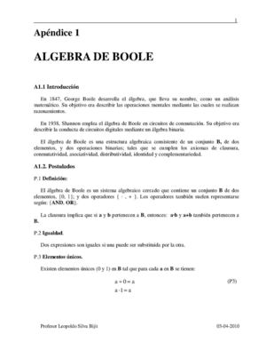ALGEBRA DE BOOL