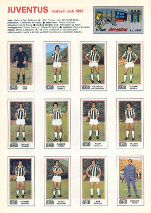 Juventus campionato 1974-75 da Figurine Panini