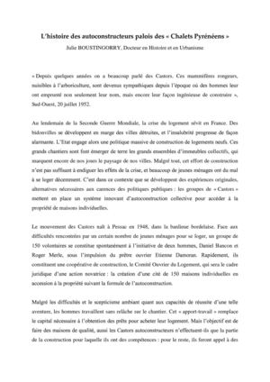 Les autoconstructeurs Castors de Pau