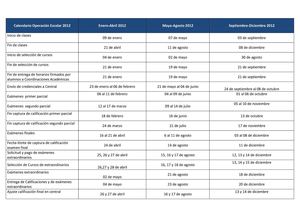 Calendario Escolar UNID 2012