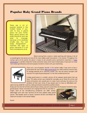 Popular Baby Grand Piano Brands  