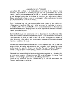 LA CULTURA DEL PACIFICO!!!!!!